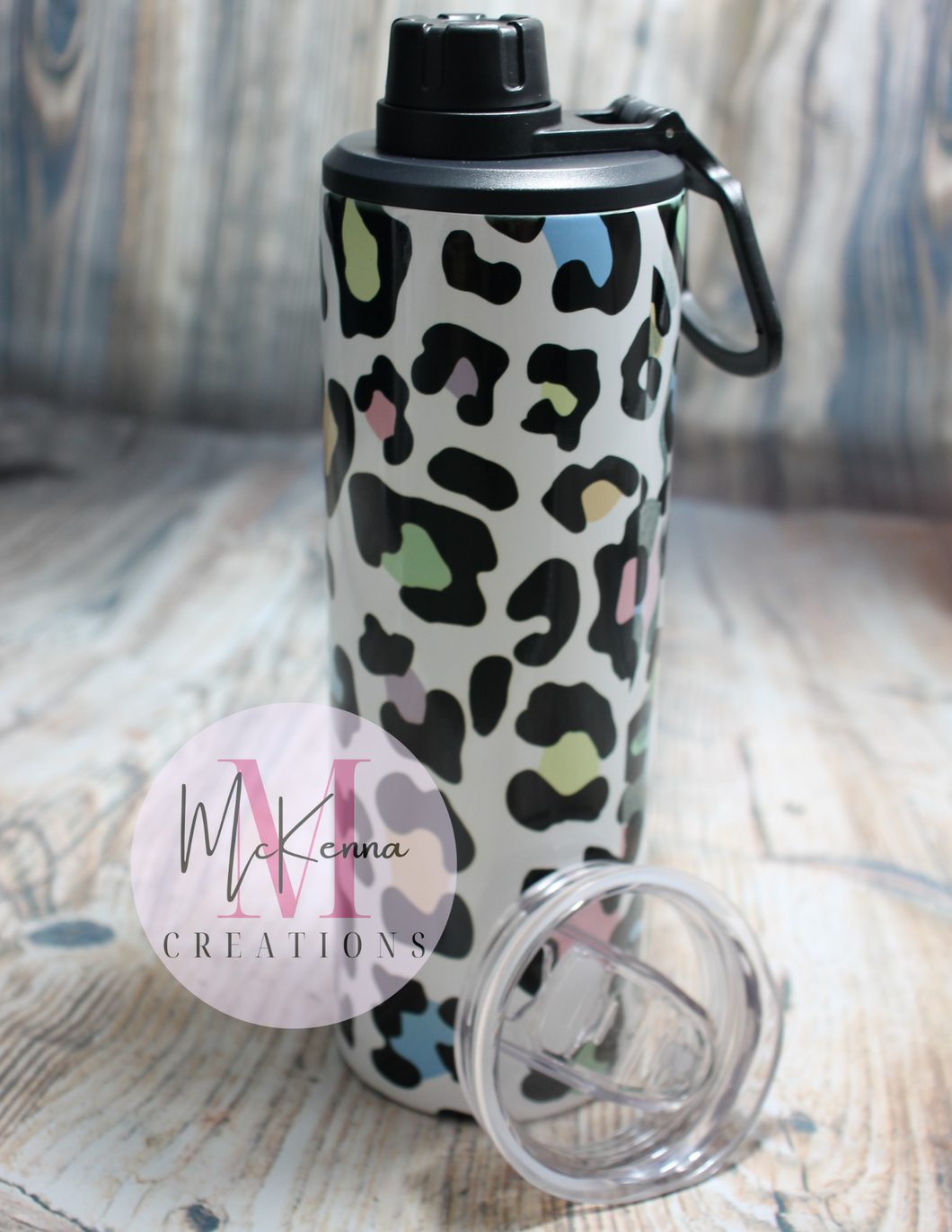 Cheetah Print Water Bottle – mckenna-creations